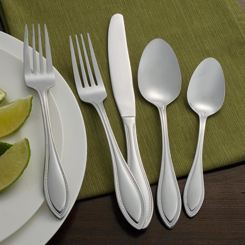 American Bead 61 Piece Flatware Set, Service for 8