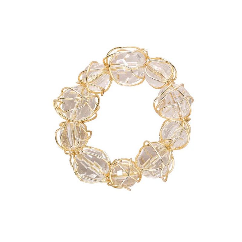 Bodrum Crystal Bauble Napkin Ring Gold