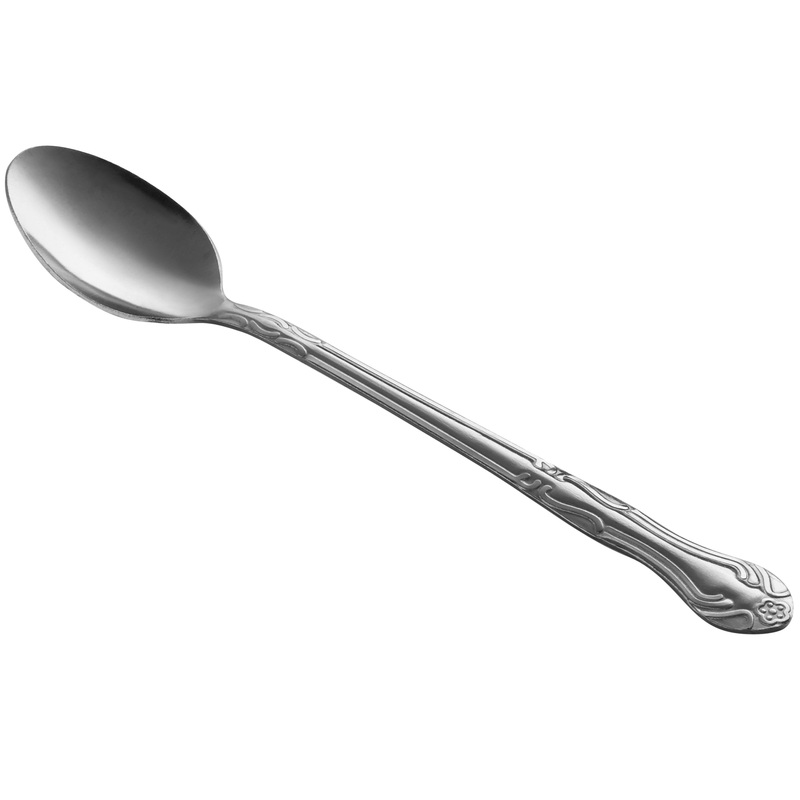 Choice Bethany 7 1/8″ 18/0 Stainless Steel Iced Tea Spoon – 12/Pack