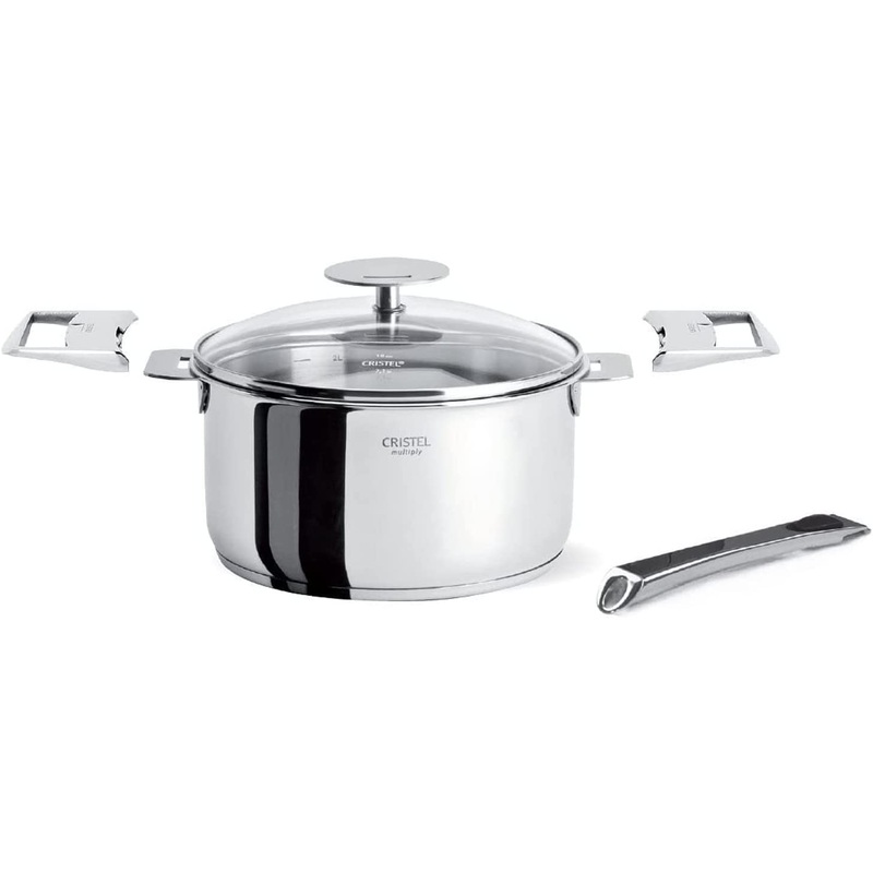 Cristel Casteline Removable Handle – 1 Qt. Saucepan Set
