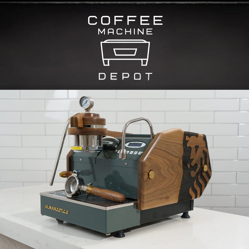 La Marzocco GS3 1 Group MP Espresso Machine- Custom Charcoal with Oak