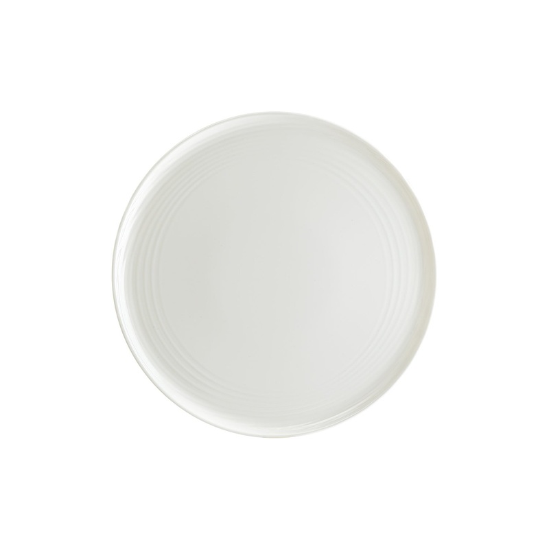 Loop dia.12.75″ Round Warm White Porcelain Plate