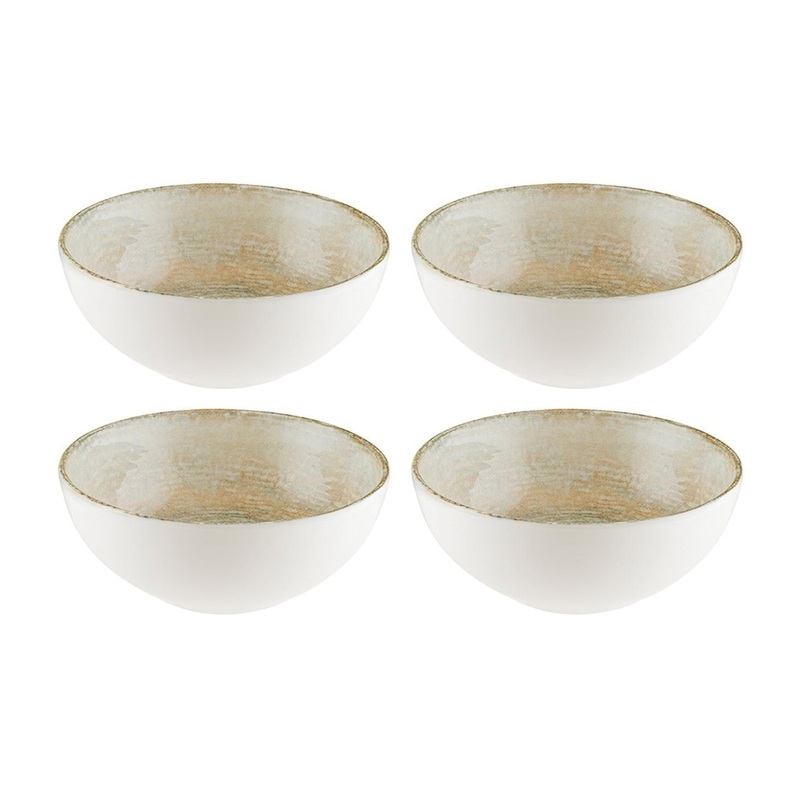 Patera dia.5.5″ h:2.5″ 15 oz. Round Decorated Porcelain Bowl (Set of 4)