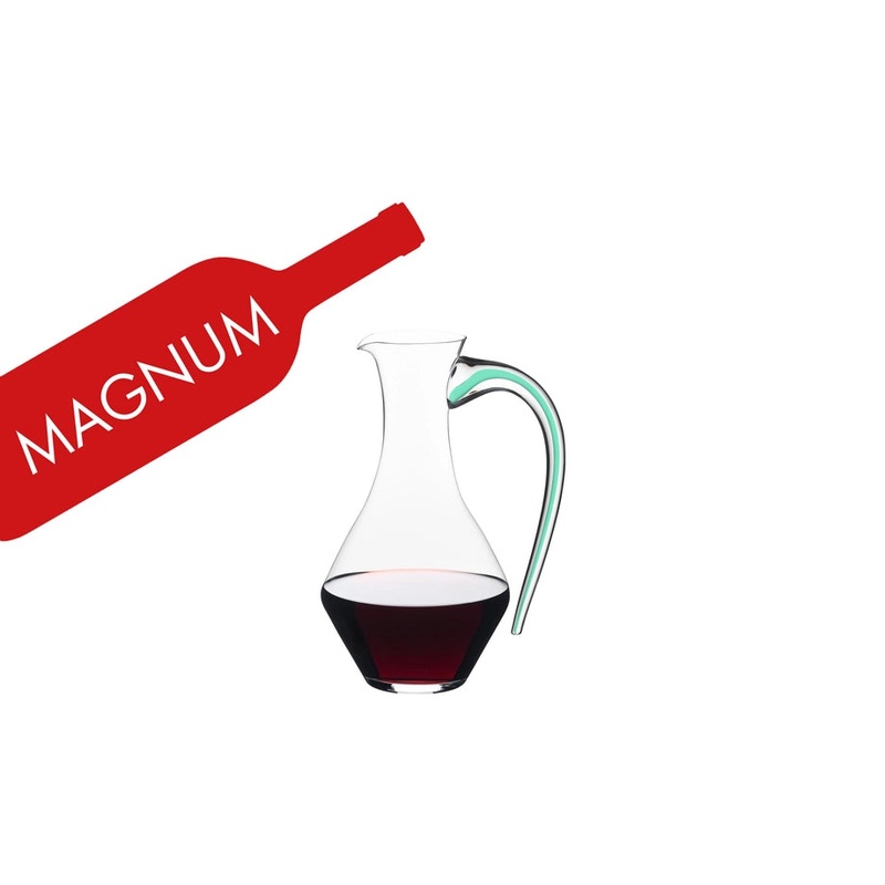 Riedel Fatto a Mano Cabernet Magnum Decanter, Mint Striped Handle