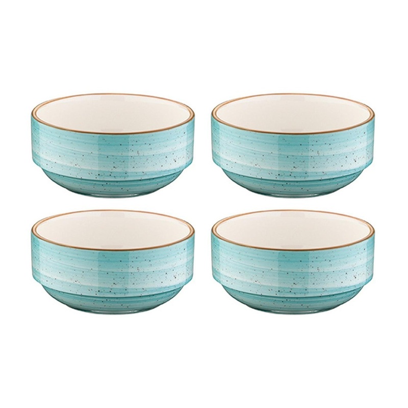 Aqua dia.2.25″ h:1″ 1 oz. Round Blue Porcelain Ramekin (Set of 4)