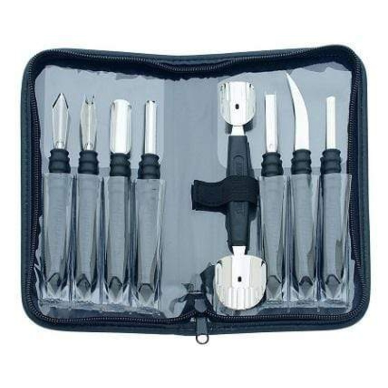 Garnishing Tools Set of 9 with Case