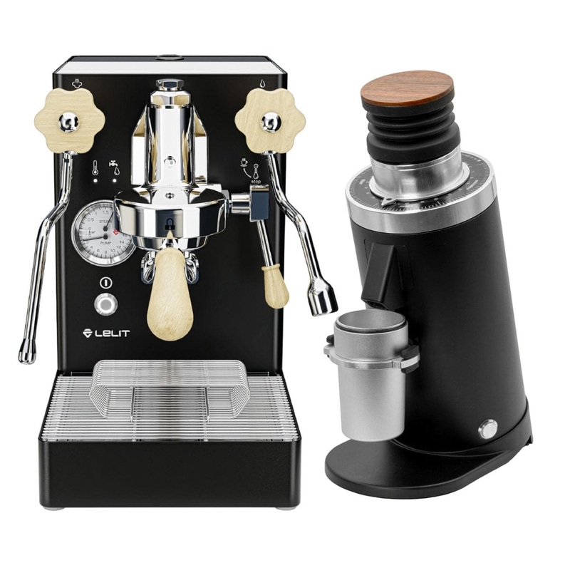 Lelit Mara X Semi-Automatic Heat-Exchange E61 Espresso Machine with PID PL62X (Black) & DF64 Gen 2 Grinder w/ DLC Burrs (Black) Bundle