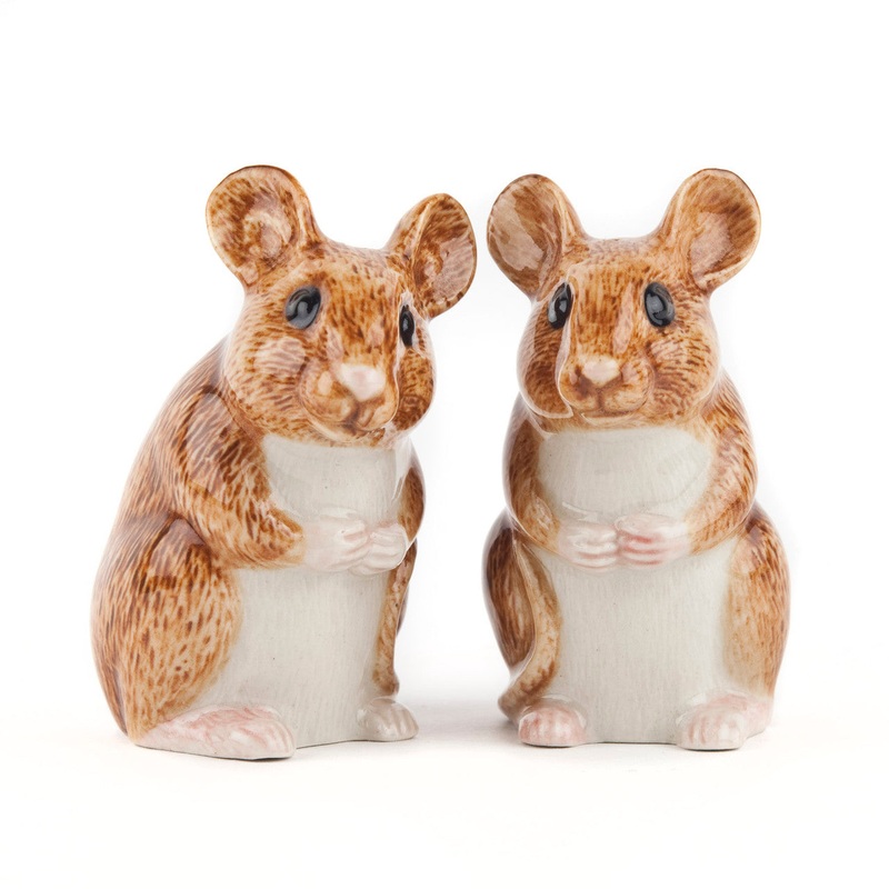 Quail Ceramics Wood Mouse Salt and Pepper