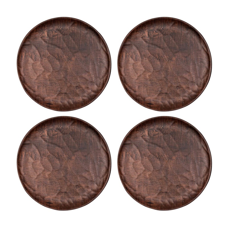 Turgla Composite dia.8.25″ Round Brown Composite Plate (Set of 4)