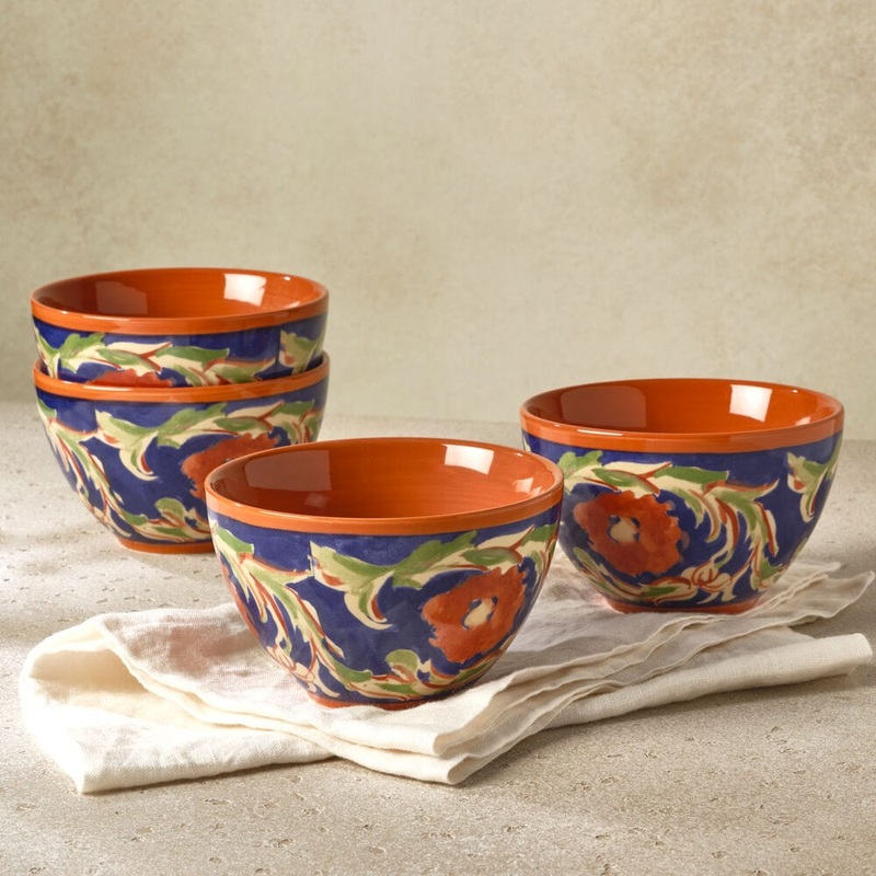 Villa della Luna Fleur Set of 4 Fruit Bowls