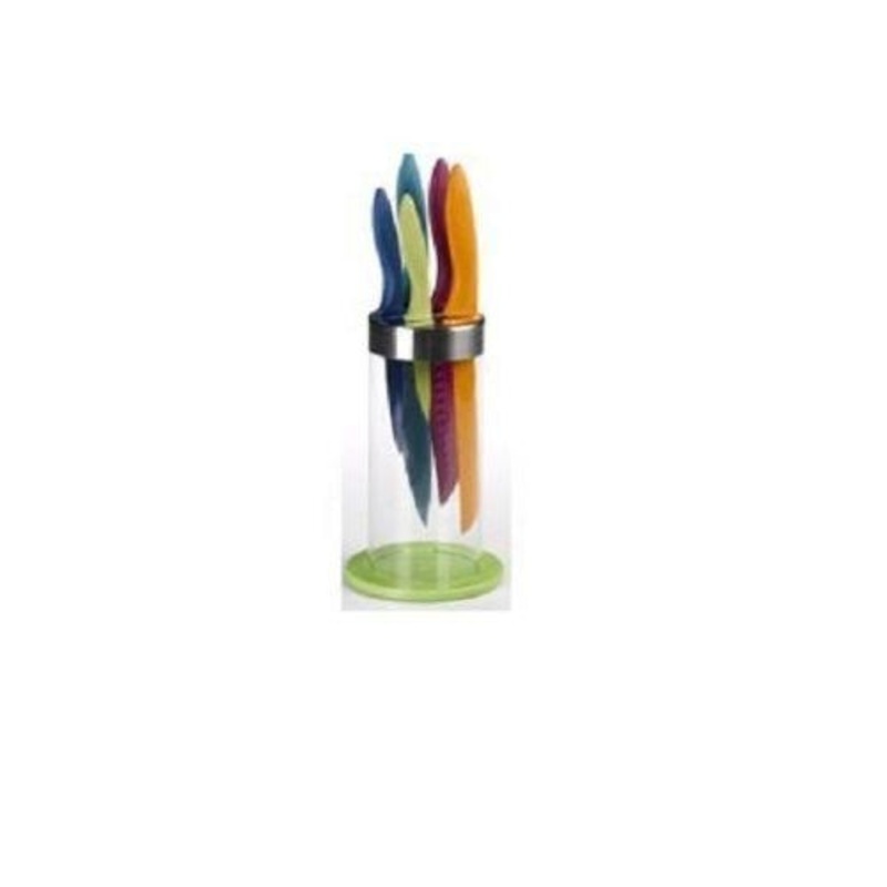 Zing 6 Piece Knife/Cutlery Set with Storage Block