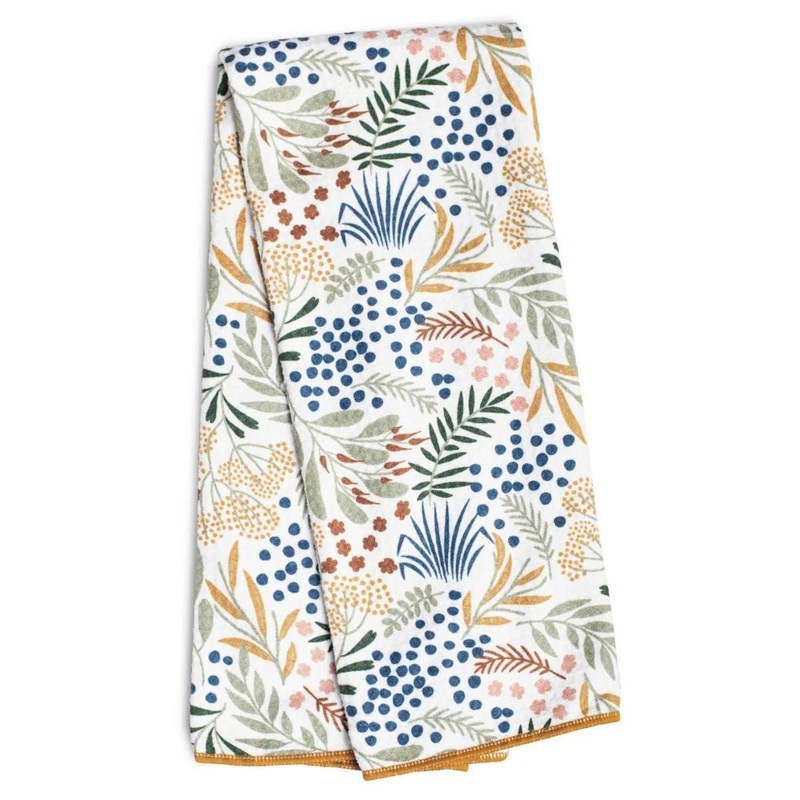 Anywhere Towel – Gold Multi Leaf