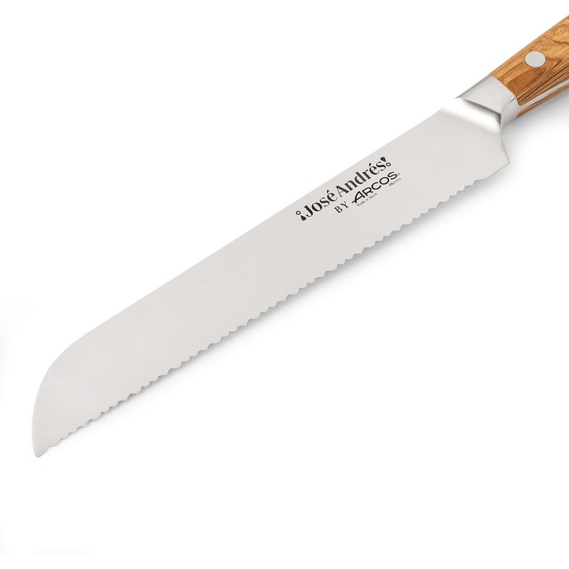 Arcos Jos Andrs Series – 8″ Serrated Bread Knife, Holm Oak Handle