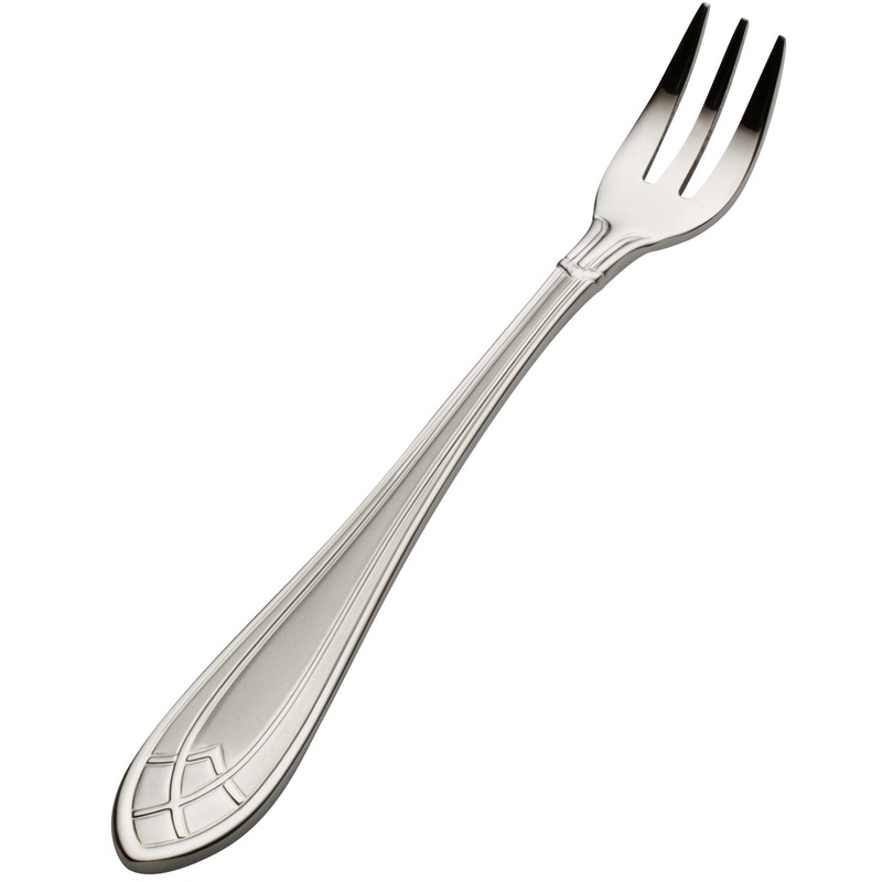 Bon Chef S1408 Viva 5 11/16″ 18/10 Stainless Steel Oyster / Cocktail Fork – 12/Pack