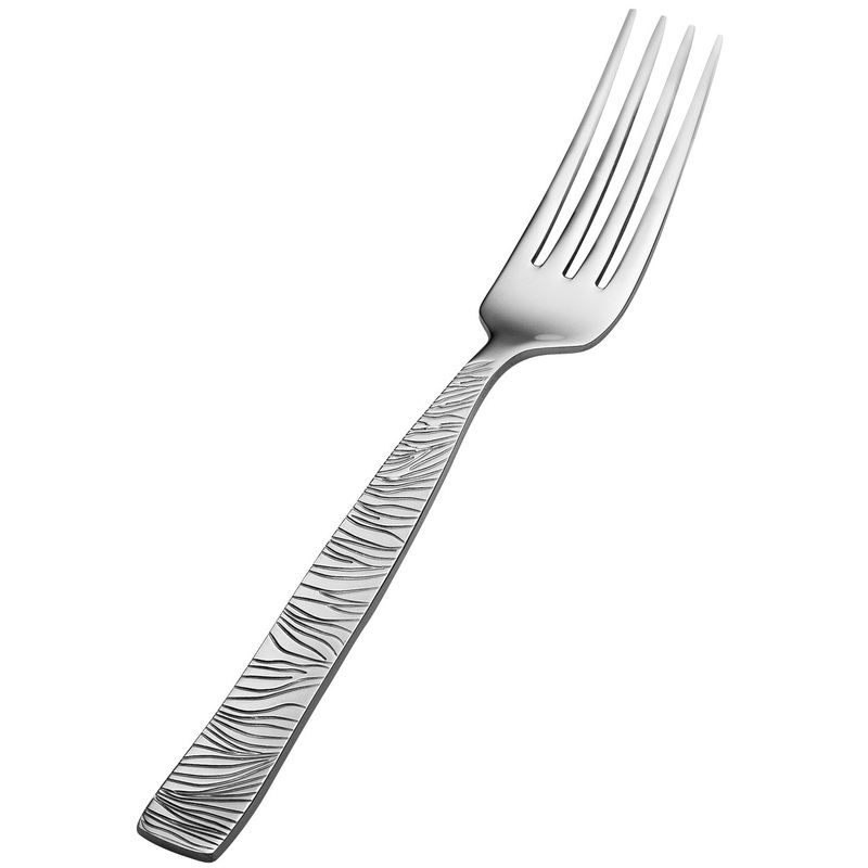 Bon Chef S2905 Safari 7 7/16″ 18/10 Stainless Steel Dinner Fork – 12/Pack