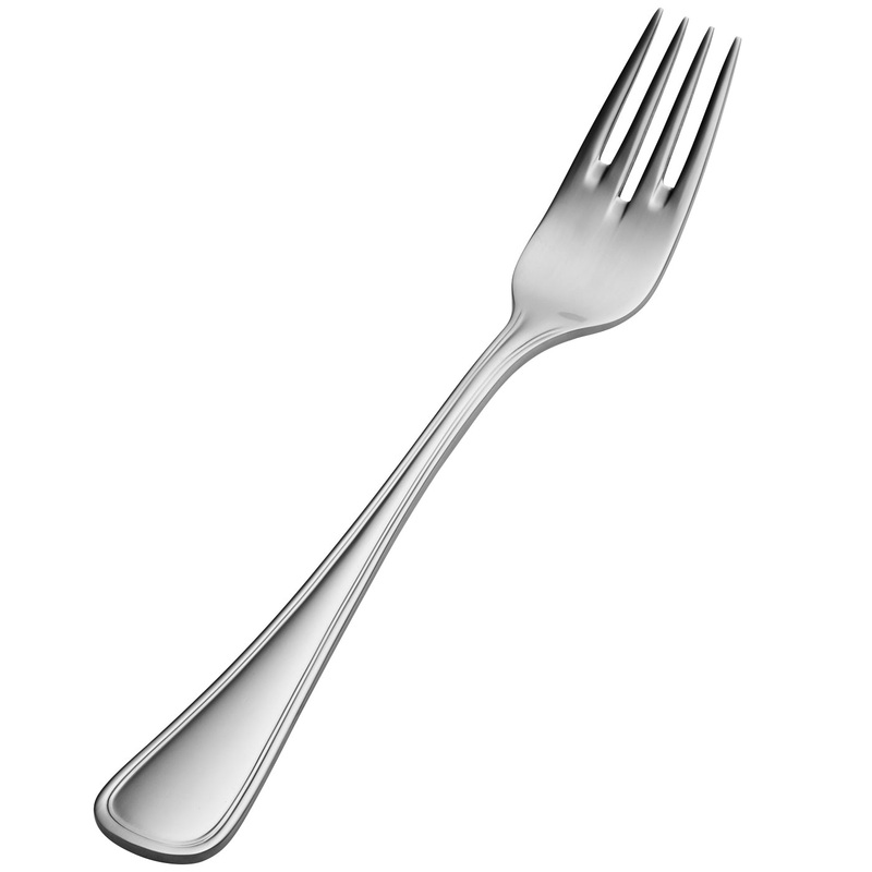 Bon Chef SBS317 Tuscany 7 1/4″ 18/0 Extra Heavy Weight Bonsteel Fish Fork – 12/Pack