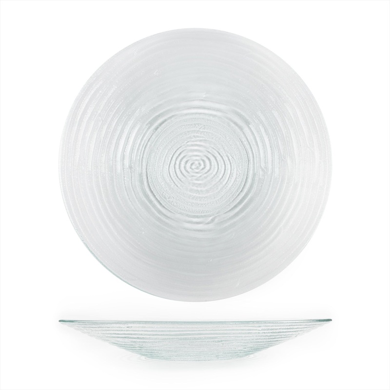 Glass Dinnerware dia.17.75″ h:3″ 4.5 qt. Round Clear Glass Bowl