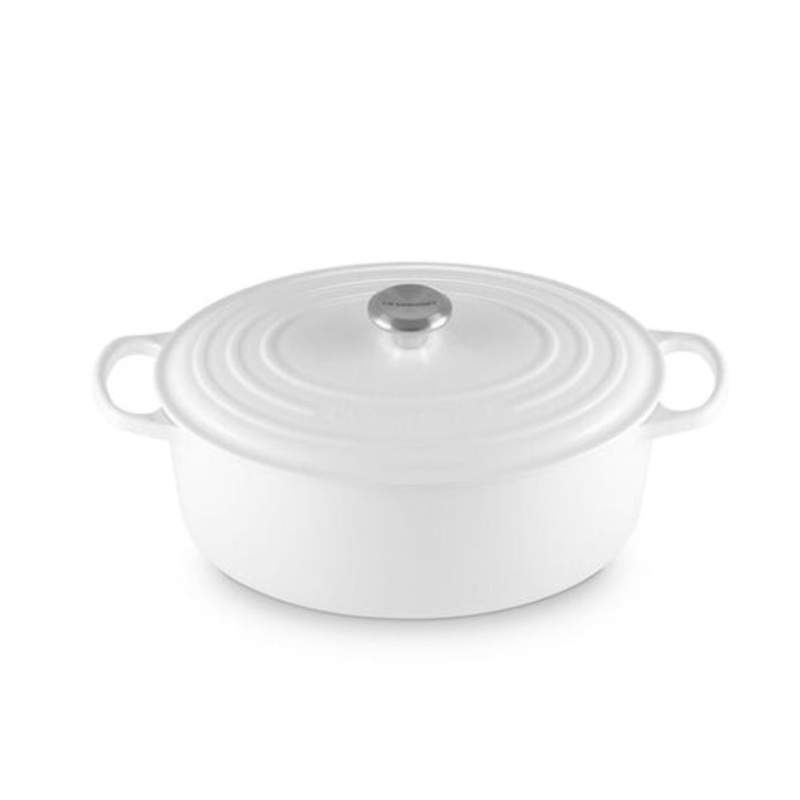 Le Creuset – 8 Qt. Signature Oval Oven – White (Promo)