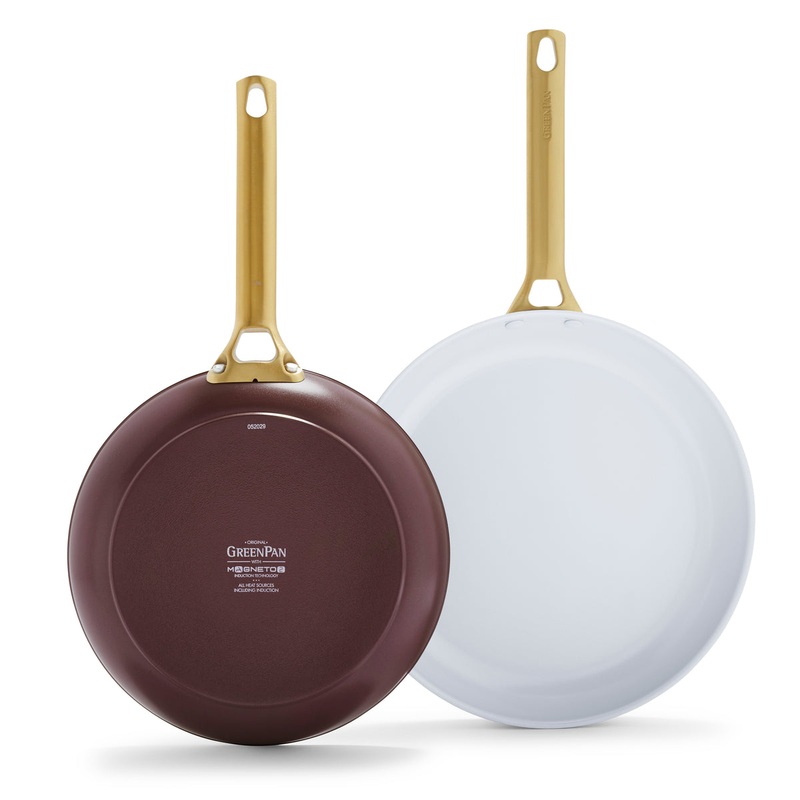 Reserve Ceramic Nonstick 10″ and 12″ Frypan Set | Burgundy