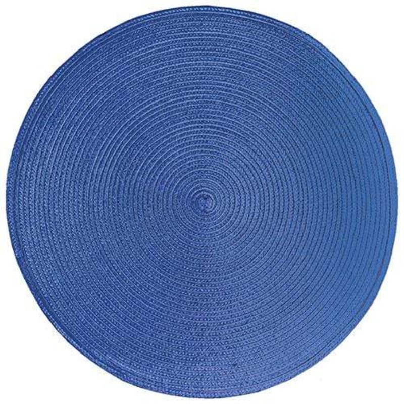 Ritz 15in Round Placemat – Navy Blue