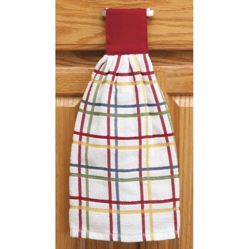 Ritz Kitchen Basics Check Tie Towel – Paprika