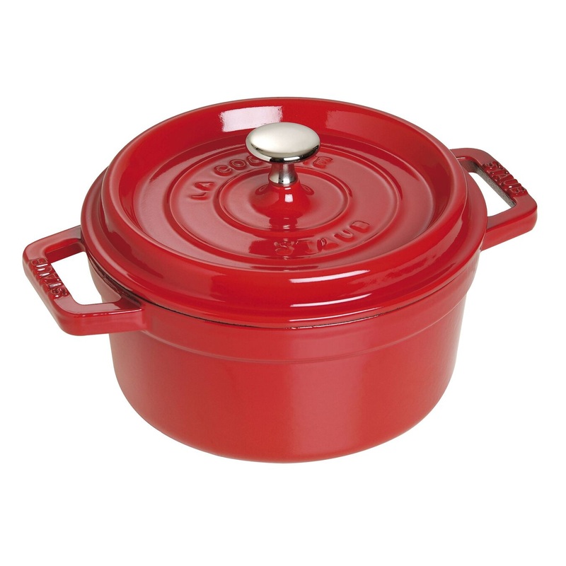 Staub Cast Iron Cherry Round Cocotte, 2.75-Quart