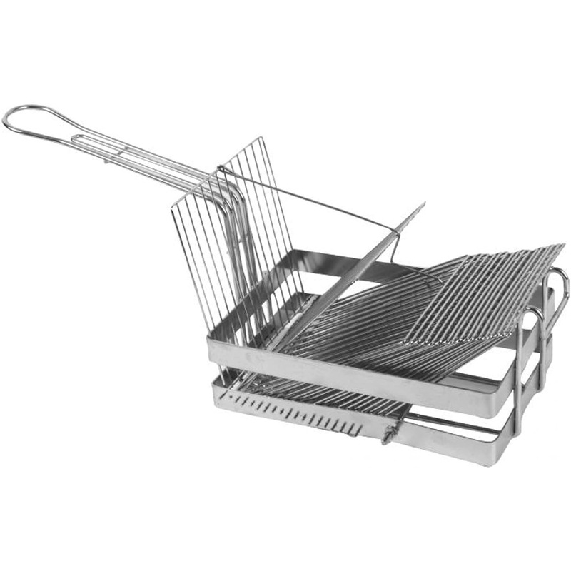 18 Slots Heavy Duty Tostada Shell Basket Nickel Plated 19-3/8″ x 6-1/4″ x 7-5/8″ – Deep Fryer Tostada Holder Basket Heavy-Duty Tostada Fry Basket Taco Deep Fryer Taco Holder