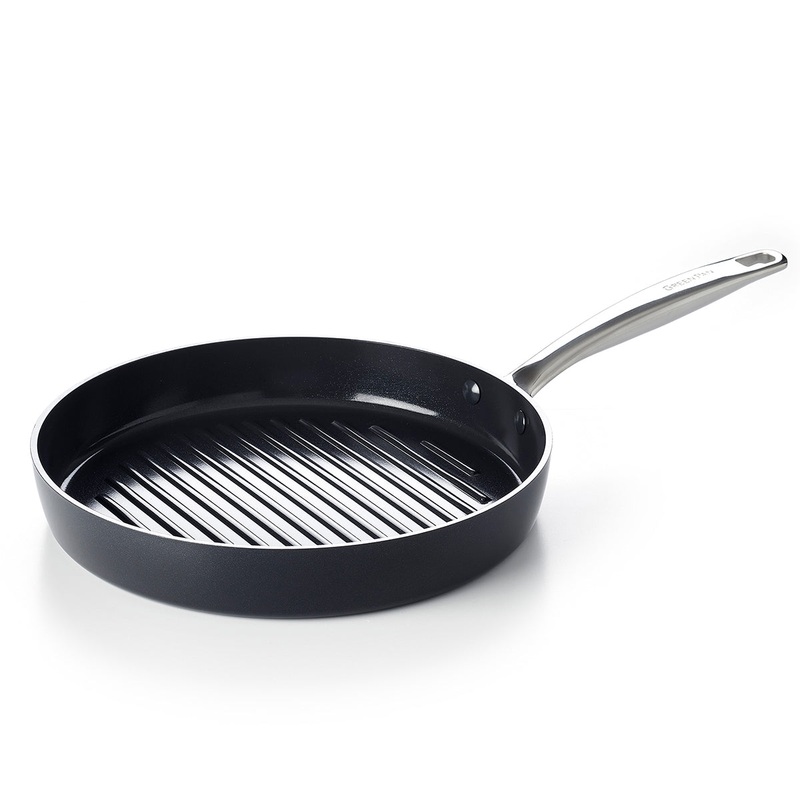 Chatham Black Ceramic Nonstick 11″ Round Grill Pan