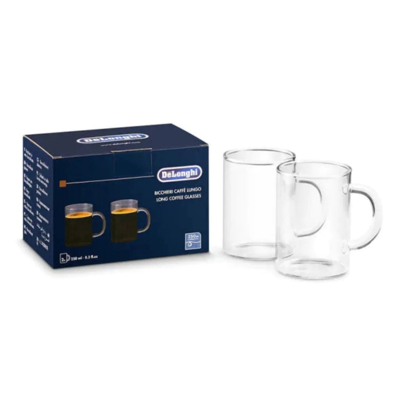 DeLonghi Long Coffee Glasses (Set of 2 250ml) DLSC320