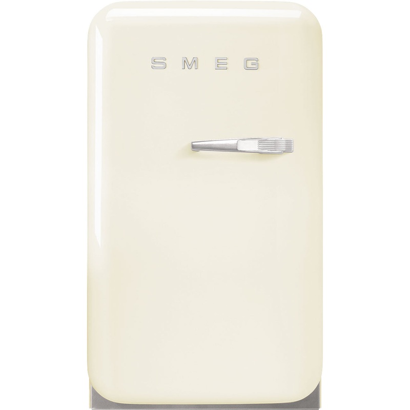 Smeg 50’s Retro Style Aesthetic Freestanding Cream Mini Cooler Left Hand Hinge with 1.34 Cu Ft Capacity , 15-Inches