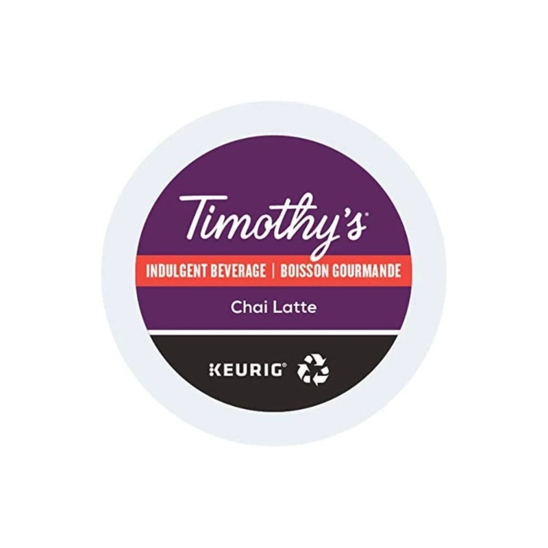Timothy’s Indulgence Chai Latte K-Cup Pods (Case of 96)