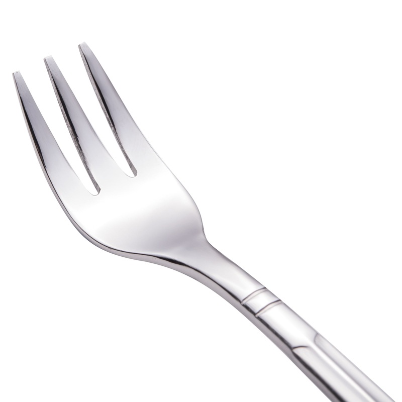 Walco 8015 Art Deco 5 5/8″ 18/10 Stainless Steel Extra Heavy Weight Cocktail Fork – 12/Pack