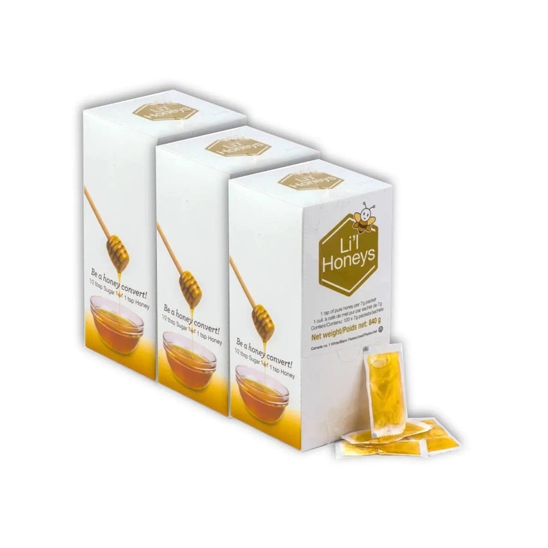 Bee Maid Lil’ Honey Packets 3 Boxes Bulk (360 x 7g )