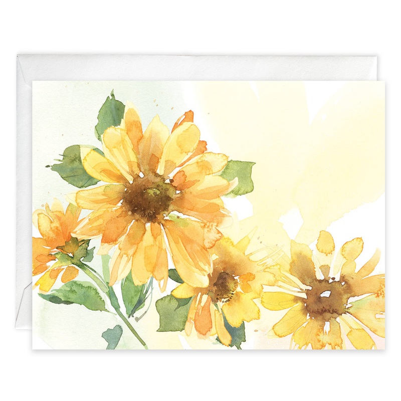 Boxed/Packaged Blank Note Card – Sunflowers, Pkg/8