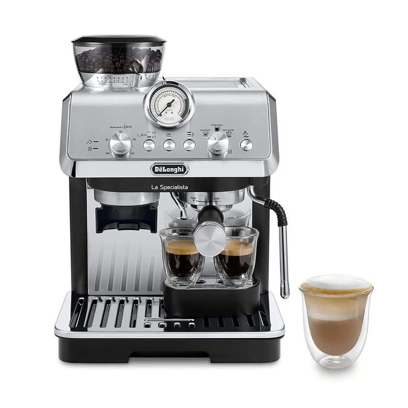 DeLonghi La Specialista Arte Semi-Automatic Espresso Machine EC9155MB (Stainless Steel & Black)