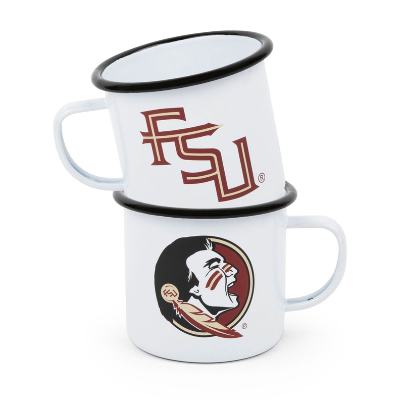 Florida State Enamelware 16oz Mug, Black Rim