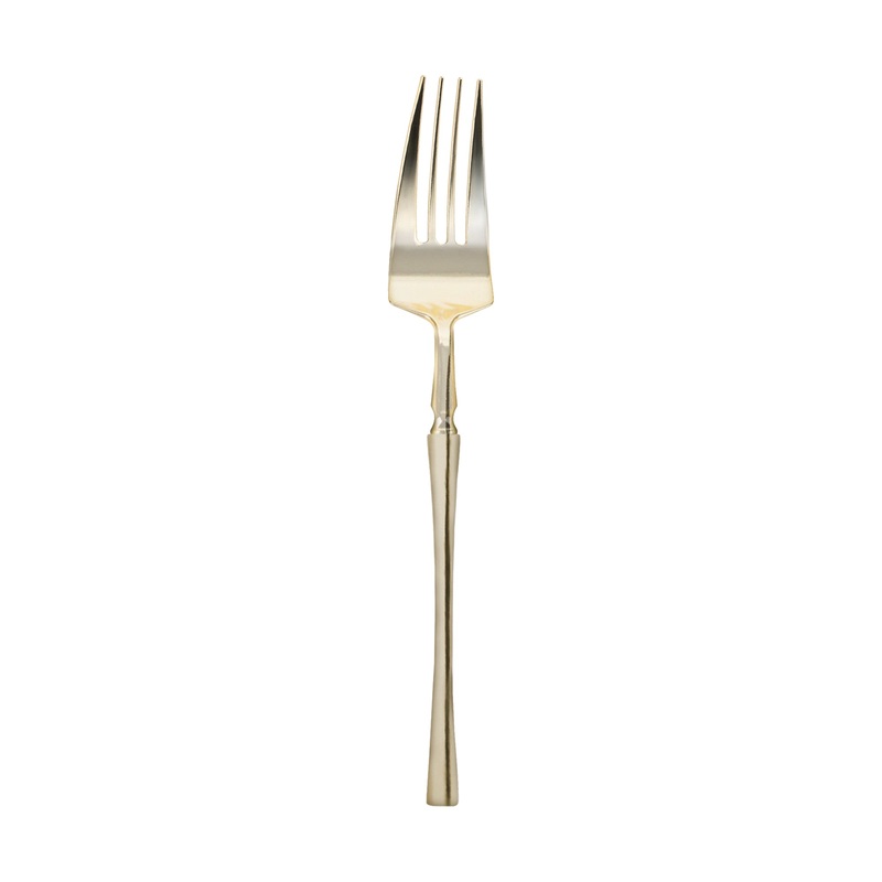 Shiny Gold Moderno Disposable Plastic Dessert Forks