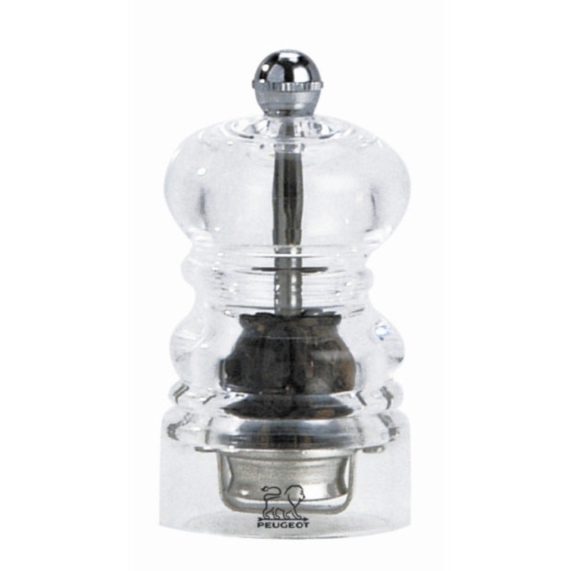 Peugeot Nancy Salt Mill Acrylic, 4-Inch Clear