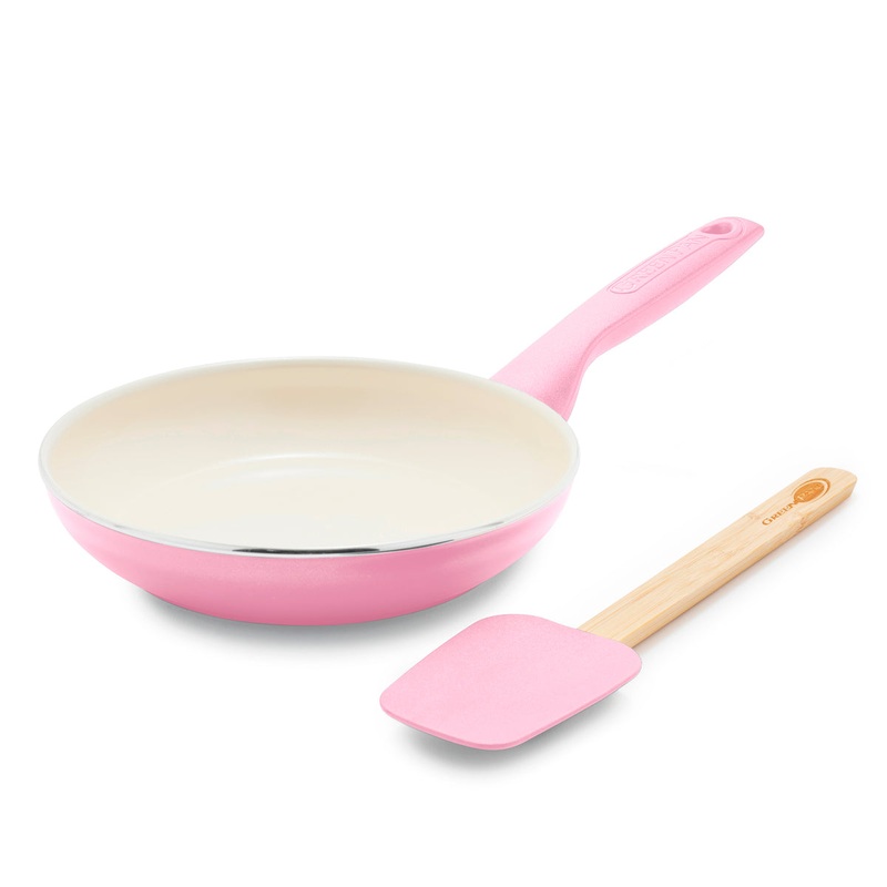 Rio Ceramic Nonstick 8″ Frypan with Spatula | Pink