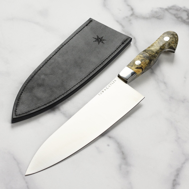 Town Cutler Classic AEB-L 8.5″ Chef’s Knife with Leather Sheath