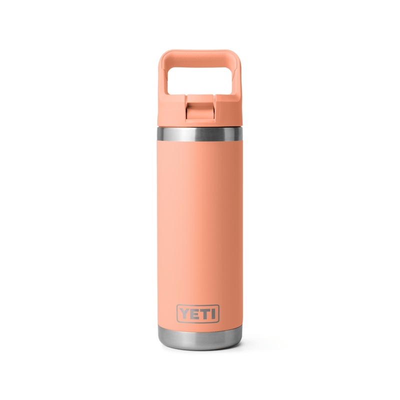 YETI Rambler 18 oz Water Bottle with Straw Cap – Peach