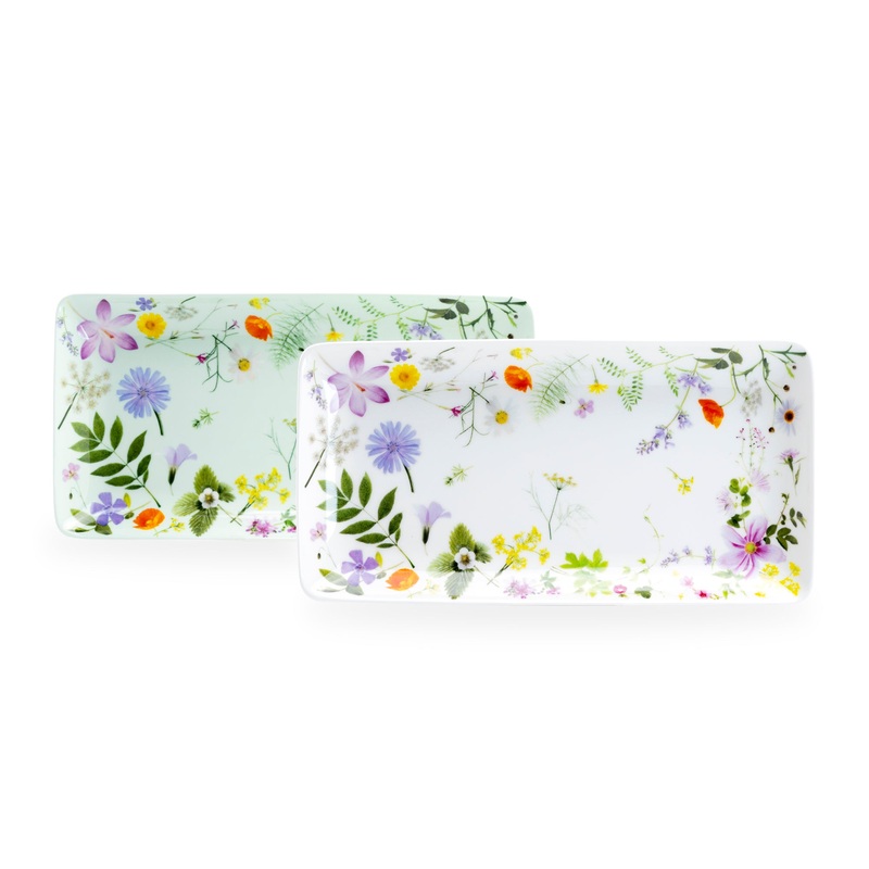 10″ Summer Meadow Bone China Serving Tray