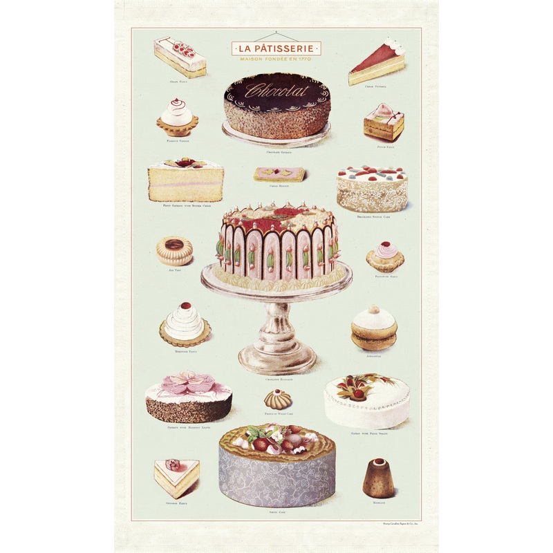 Cavallini & Co. Cotton Tea Towel – La Patisserie