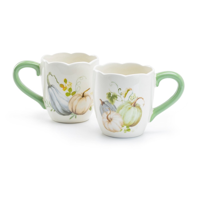 Fall Pumpkins Scallop Mug