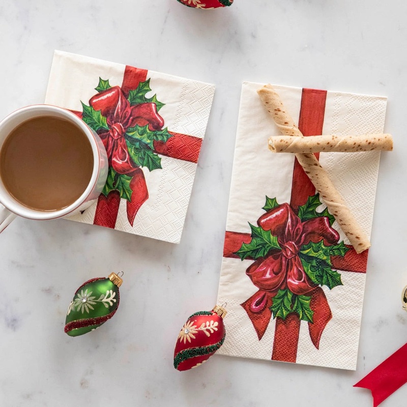 Hester & Cook Christmas Present Guest Napkins