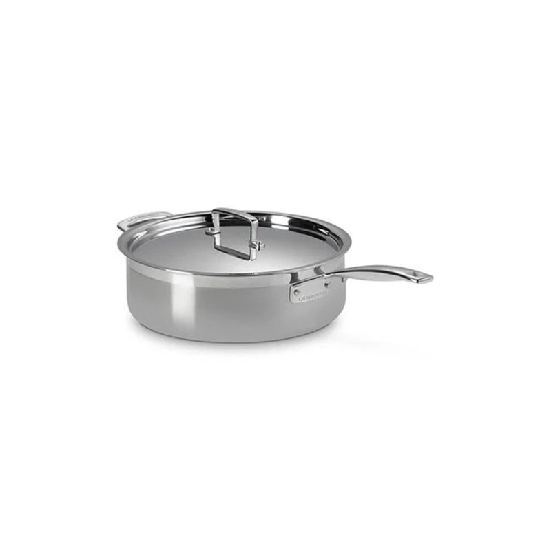 Le Creuset – Classic Stainless Steel Round Saut Pan with Helper Handle