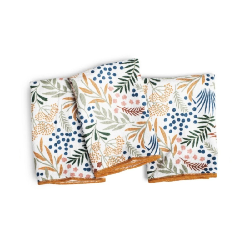 Mighty Mini Towels (Set of 3) – Gold Multi Leaf