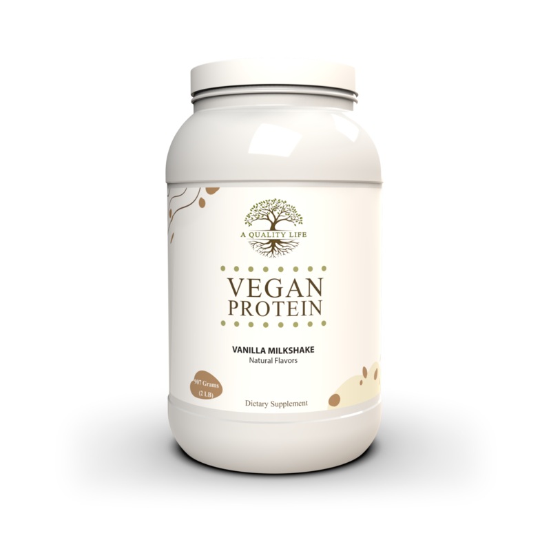 Vegan Protein Vanilla Milkshake by A Quality Life Nutrition