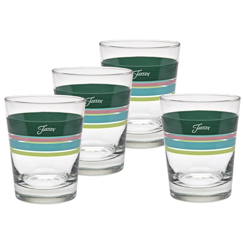 15 oz. Fiesta Edgeline Tropical Tapered Double Old Fashion  Set of 4
