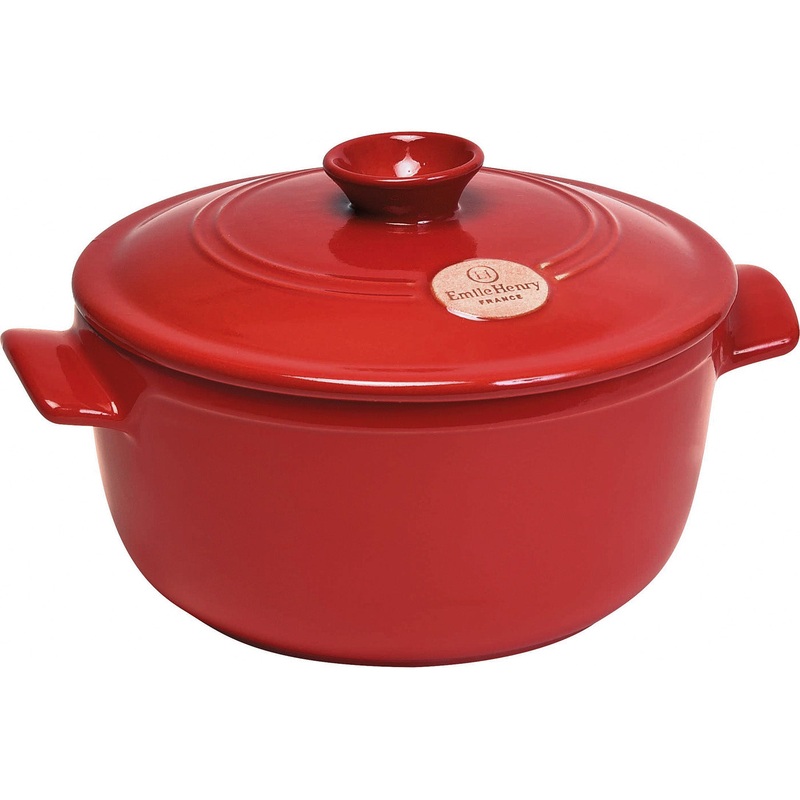 Emile Henry Flame Round Stewpot Dutch Oven, 2.6 Quart